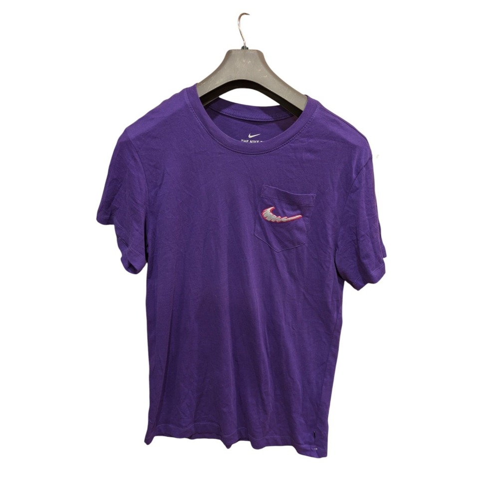 Nike Shirt Size Small Purple Pocket Tee Short Sleeve‎ Top Adult Swoosh